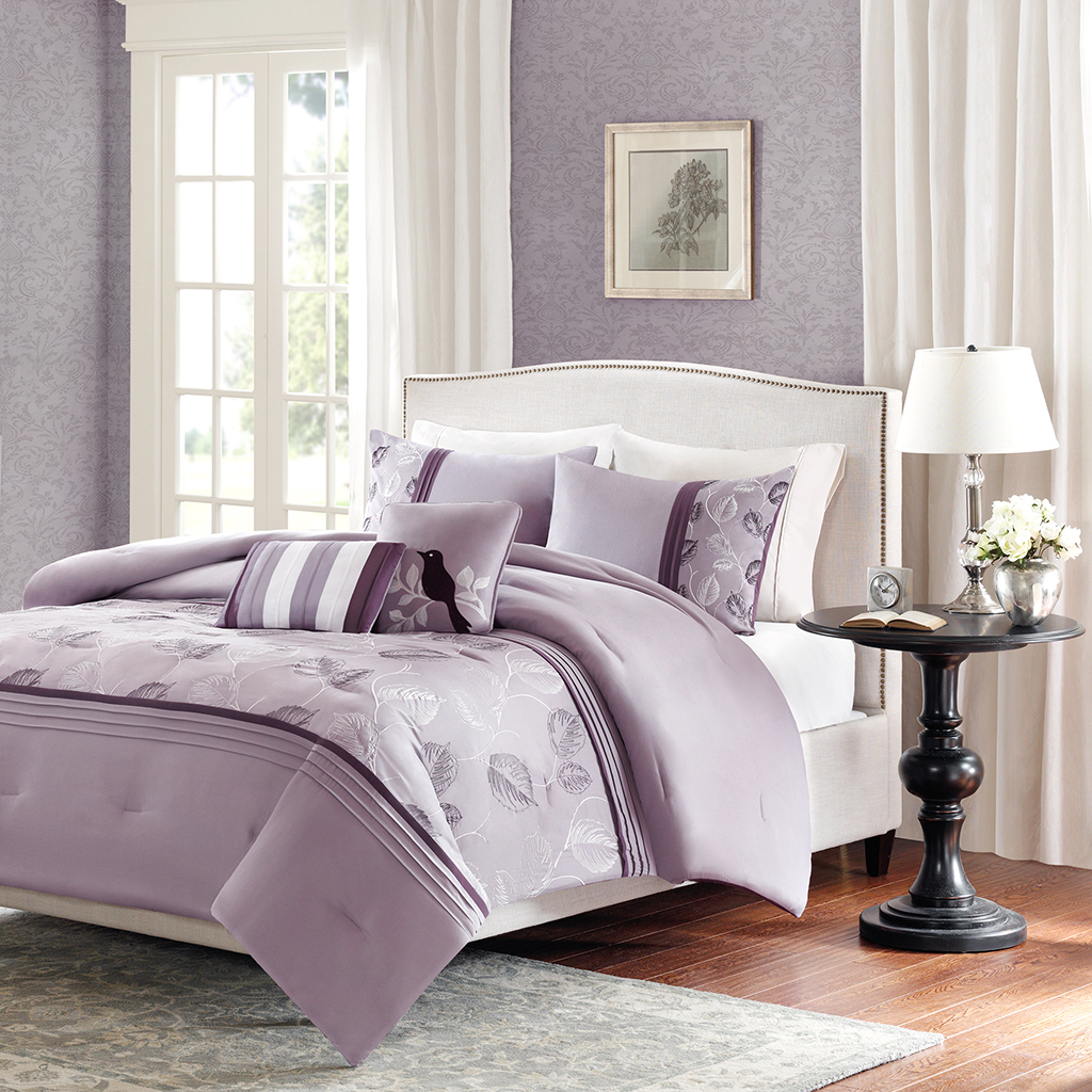 

Home Essence - Kaylin 5 Piece Comforter Set - Purple - King