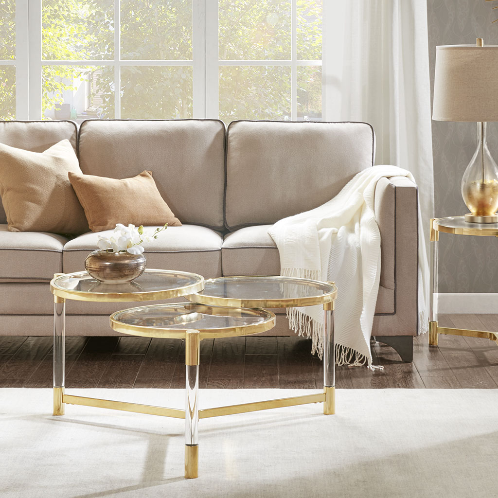 

Madison Park - Bethel Coffee Table - Gold - See below
