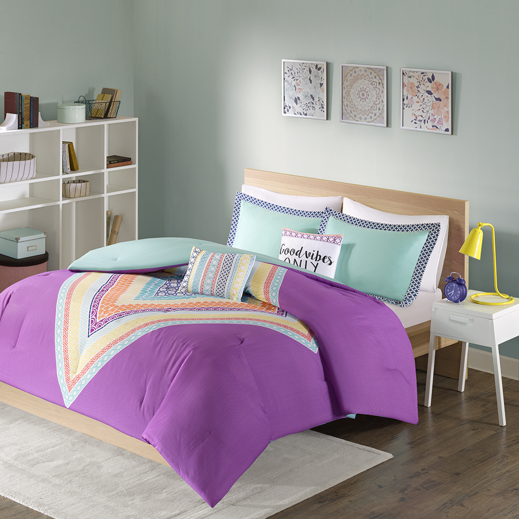

Intelligent Design - Lani Comforter Set - Purple - Twin/Twin XL