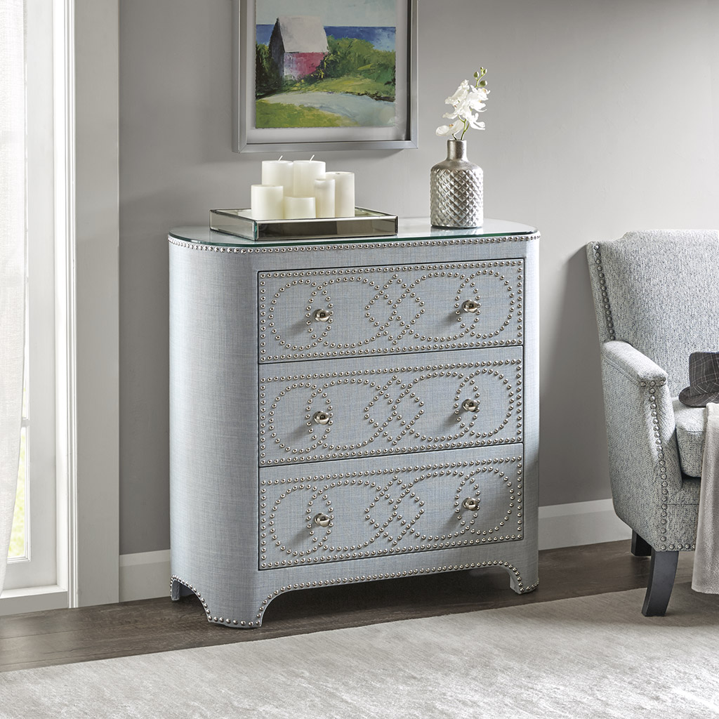 

Madison Park - Gamma 3 Drawer Chest - Light Blue - See below