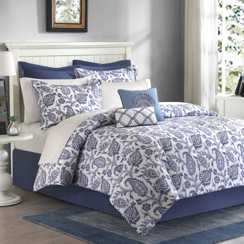 

Madison Park - Nantucket 8 Piece Comforter Set - Multi - Queen