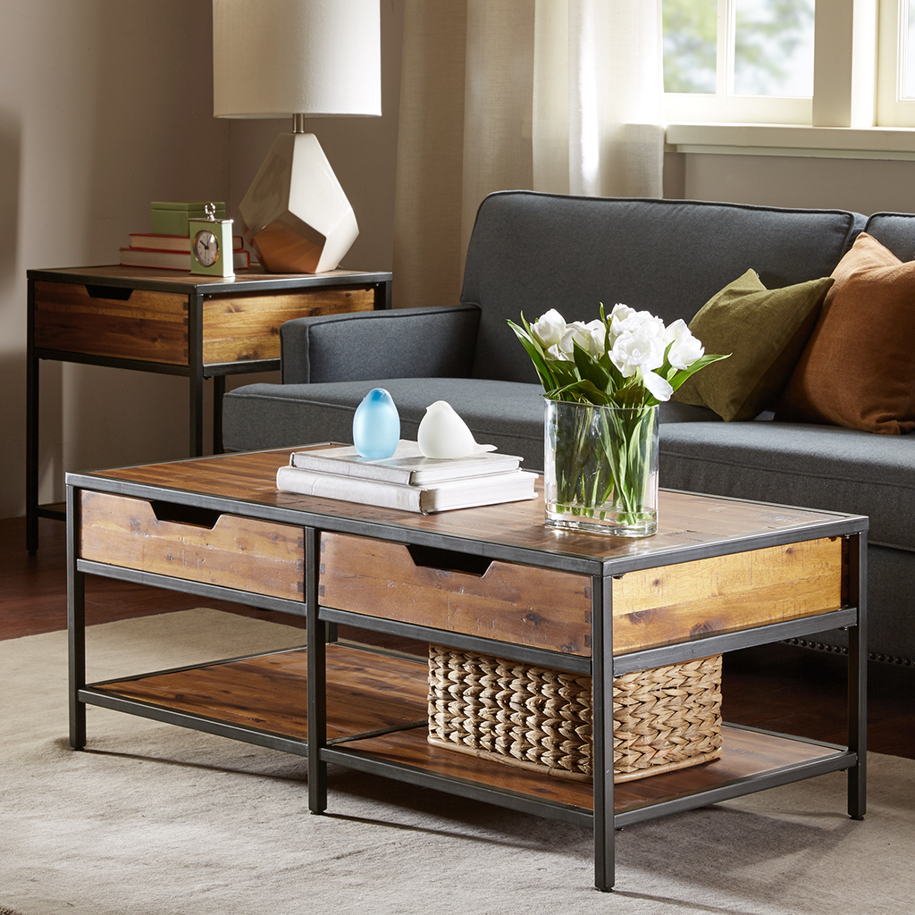 

Madison Park - Hudson Coffee Table - Natural/Graphite - See below