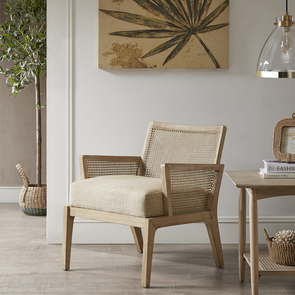 

INK+IVY - Kelly Cane Accent Chair - Light Brown - See below