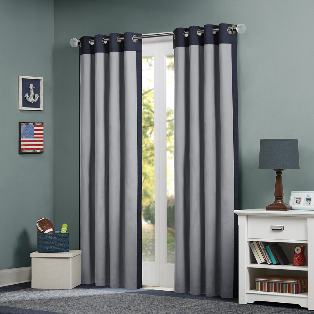 

Mi Zone - Liam Window Curtain - Black - 63" Panel