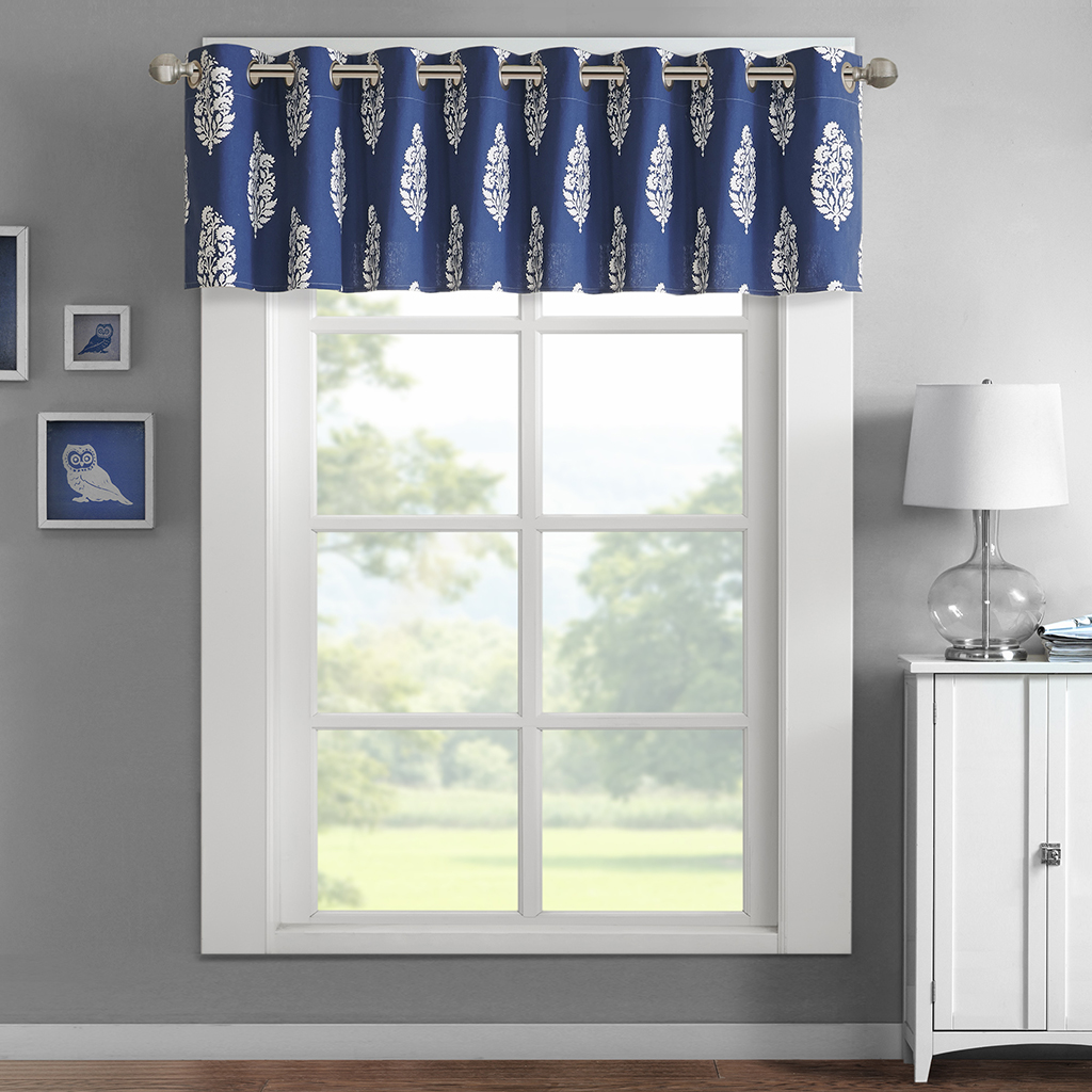 

Intelligent Design - Adwin Printed Valance - Blue - 50" x 18