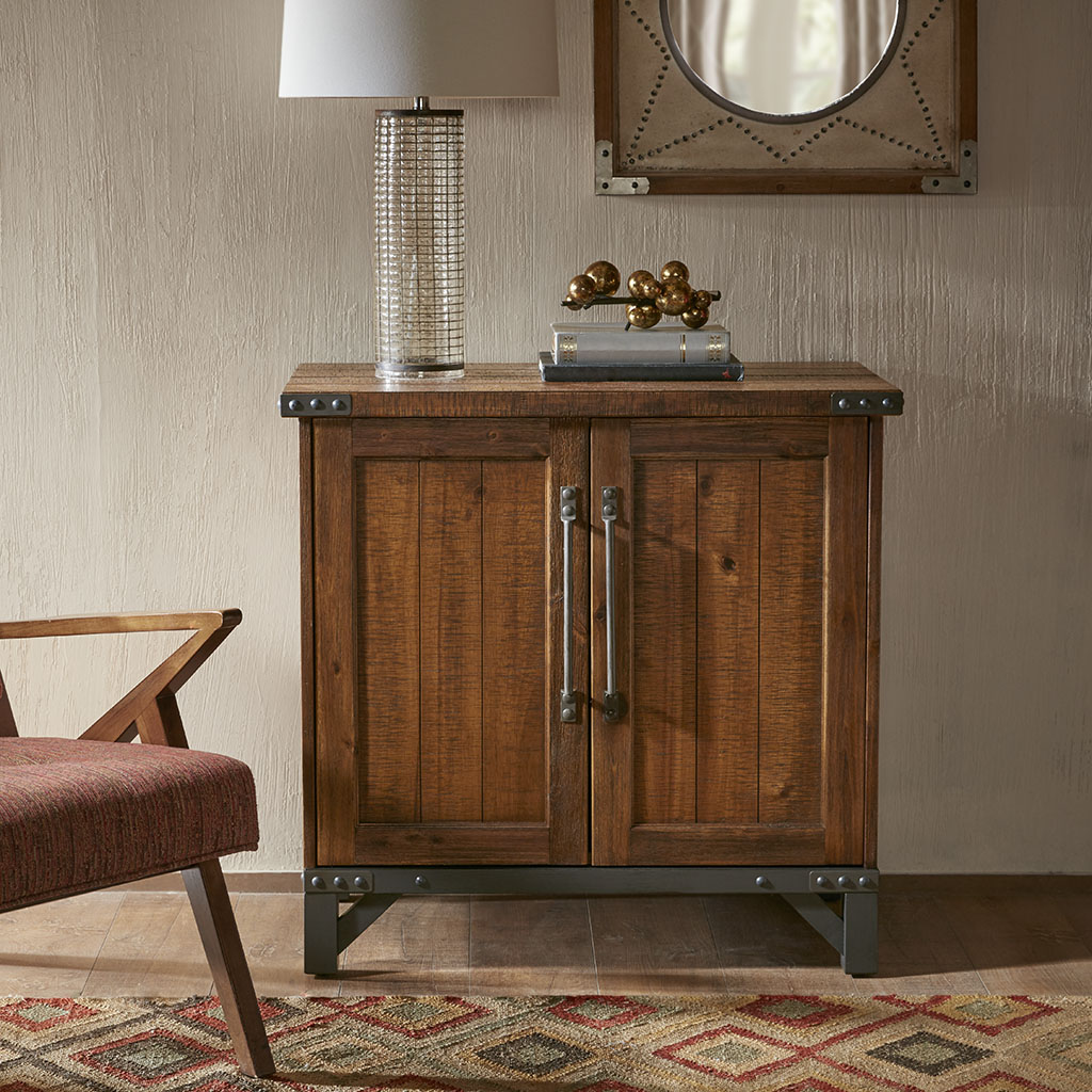 

INK+IVY - Lancaster 2 Door Accent Cabinet - Amber/Graphite - See below