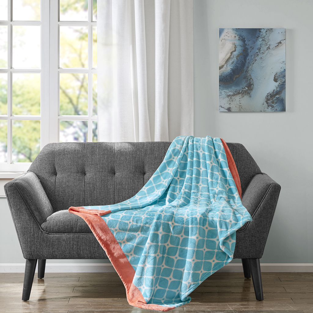 

Echo Design - Micro Velour Throw - Blue - 50x60