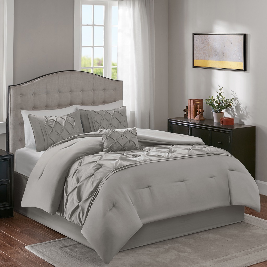 

Home Essence - Austin 5 Piece Comforter Set - Grey - Full/Queen