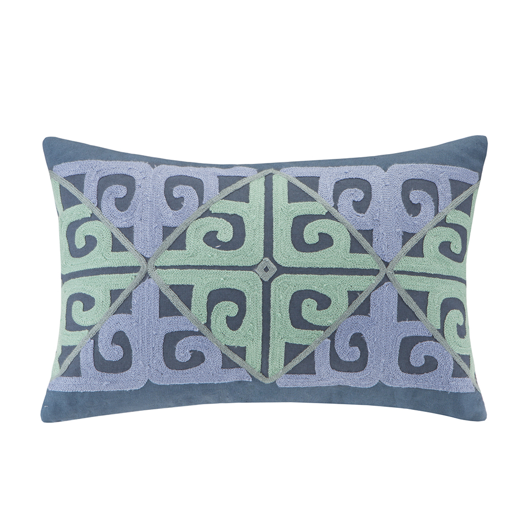 

Echo Design - Kamala Oblong Pillow - Blue - 12x18