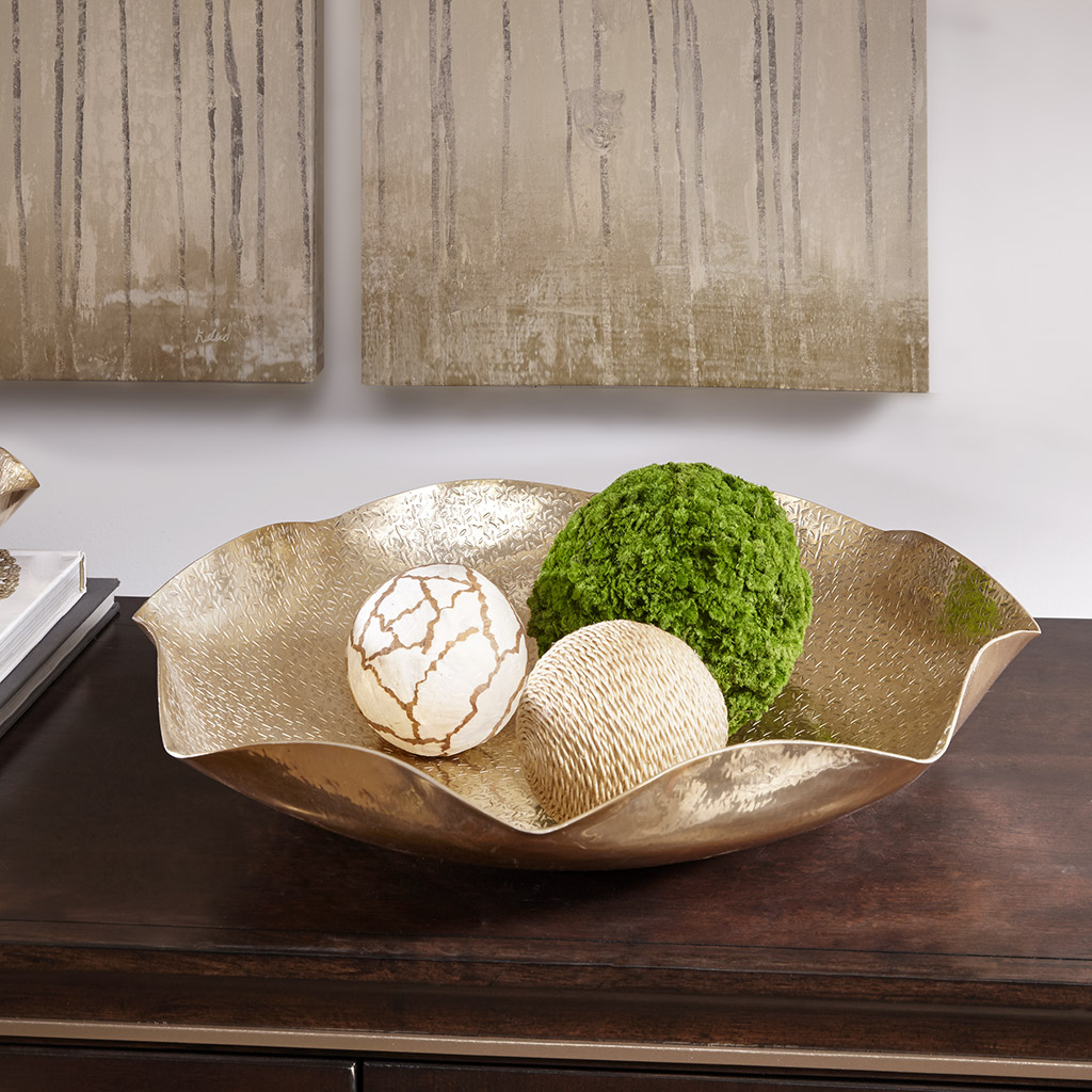 

Madison Park - Ryder Hex Bowl - Gold - Large