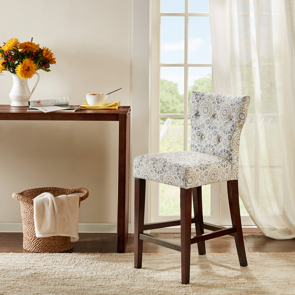 

Madison Park - Avila Tufted Back Counter Stool - Taupe - See below