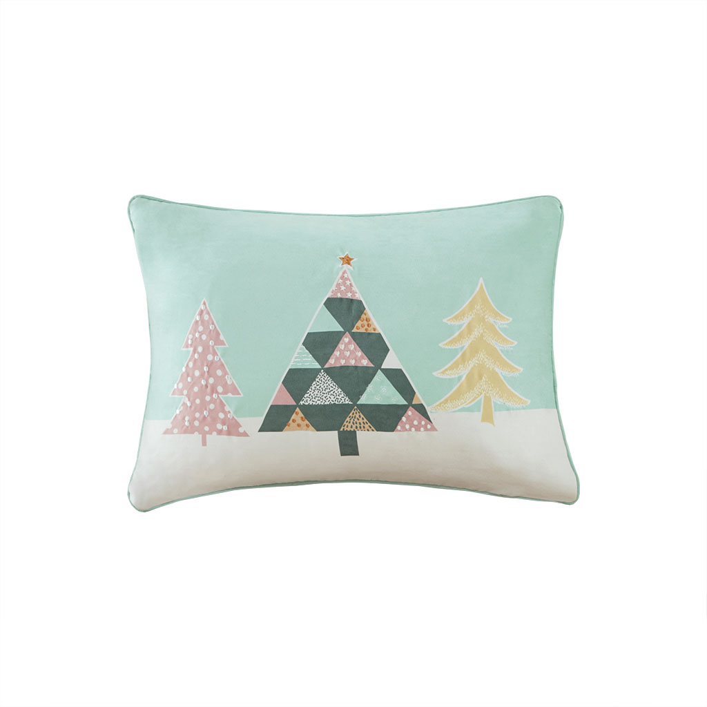 

Madison Park - Festive Pastel Wonderland Oblong Dec Pillow - Blue - 14x20