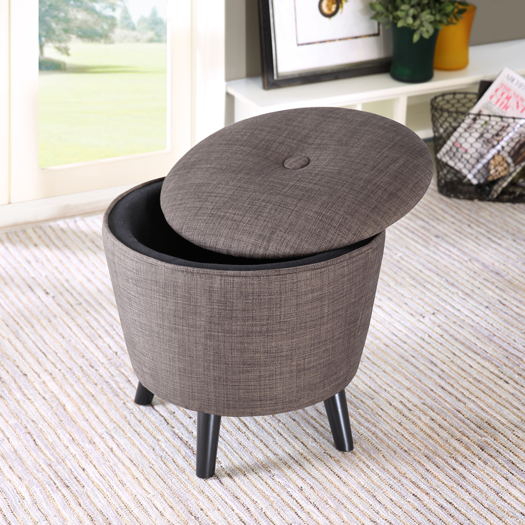 

Madison Park - Crosby Storage Ottoman - Charcoal - See below