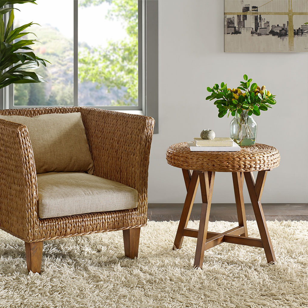 

INK+IVY - Seadrift Round End Table - Brown - See below