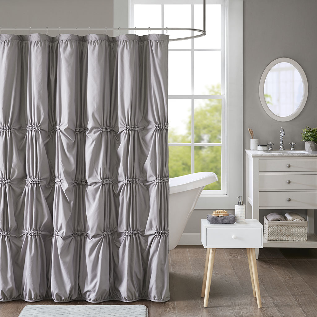 

Intelligent Design - Benny Printed Shower Curtain - Grey - 72x72