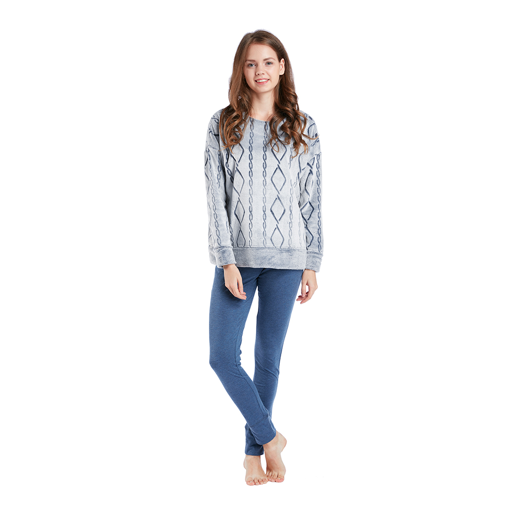 

INK+IVY - Cable Sweatshirt - Blue - Large