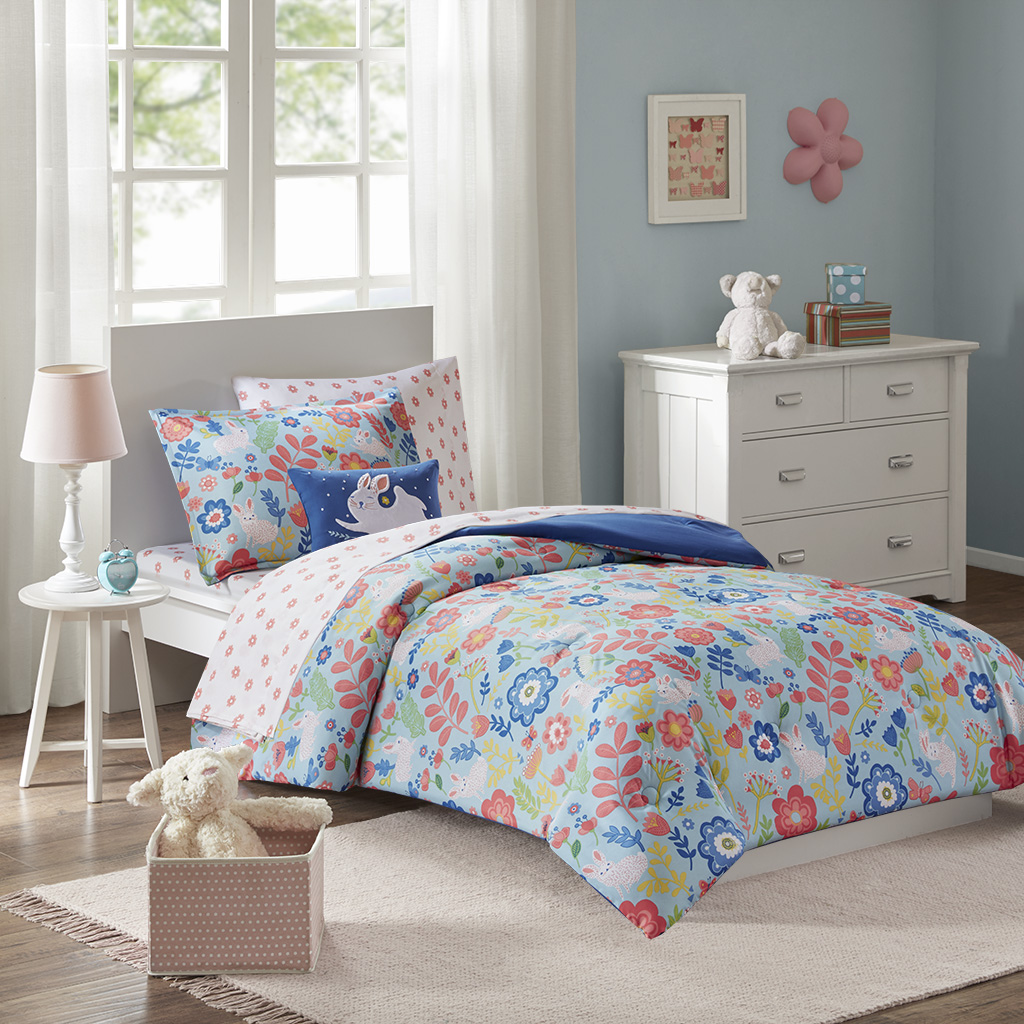

Mi Zone Kids - Flopsy Complete Bed and Sheet Set - Blue - Full