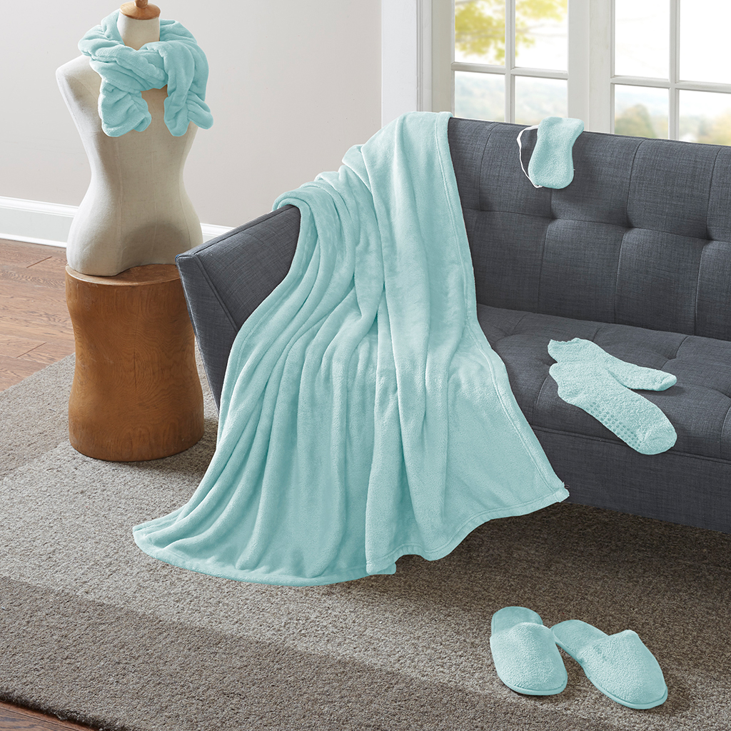 

Premier Comfort - Velour 5 Piece Gift Set - Blue - S/M