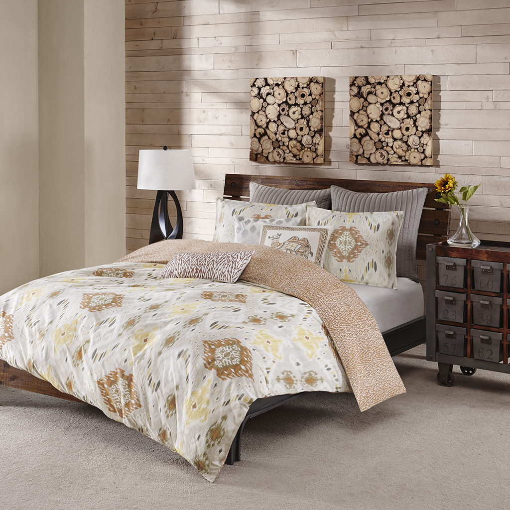 

INK+IVY - Nia 3 Piece Duvet Cover Mini Set - Spice - Full/Queen