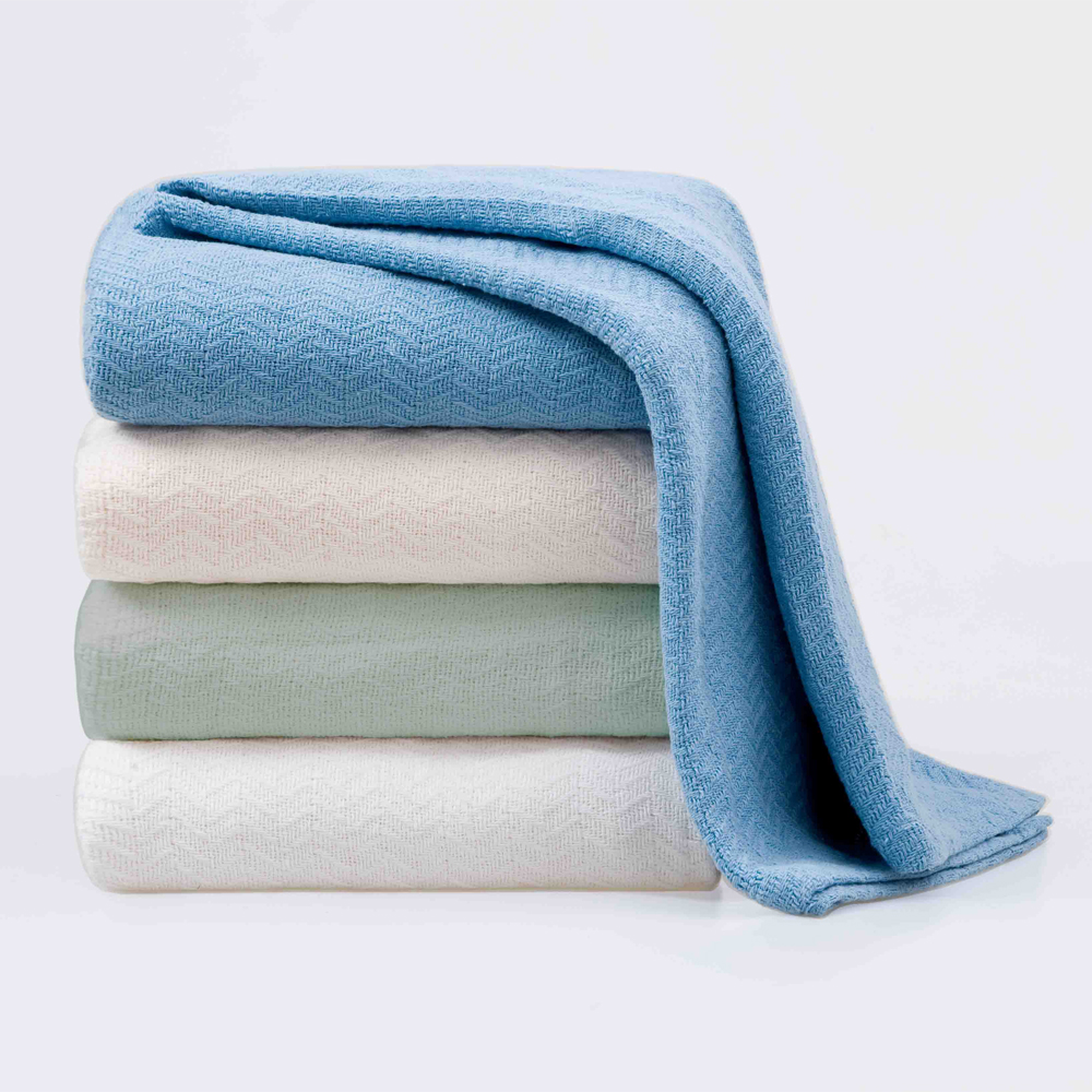 

Premier Comfort - Cottonair Lightweight Cotton Blanket - White - Twin