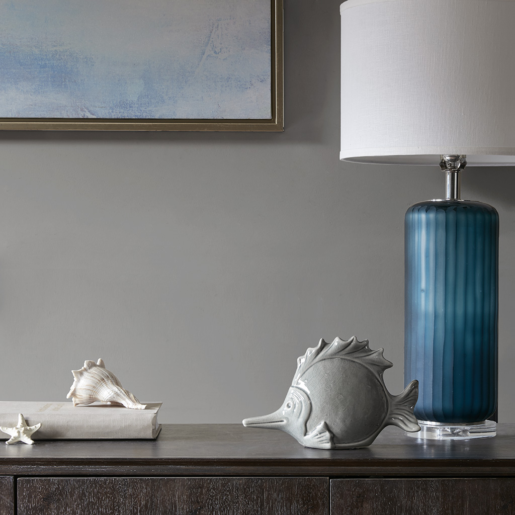 

Madison Park - Pescado Ceramic Fish Shaped Decor - Green - See below