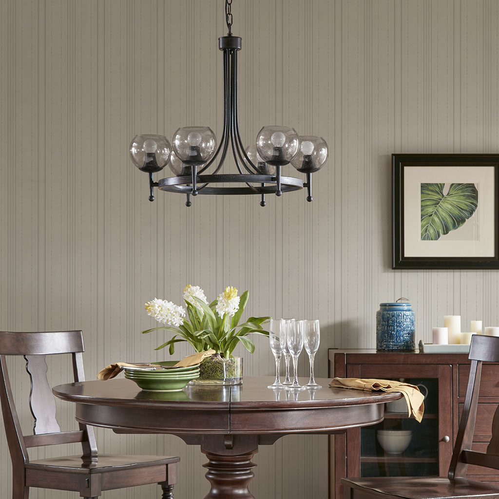 

Harbor House - Tessa Chandelier - Black - See below