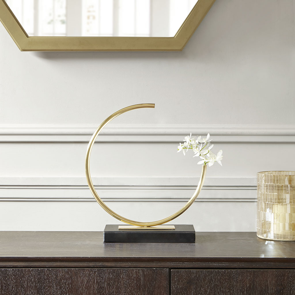

Madison Park Signature - Hera Rounded Tube Vase - Gold - Large