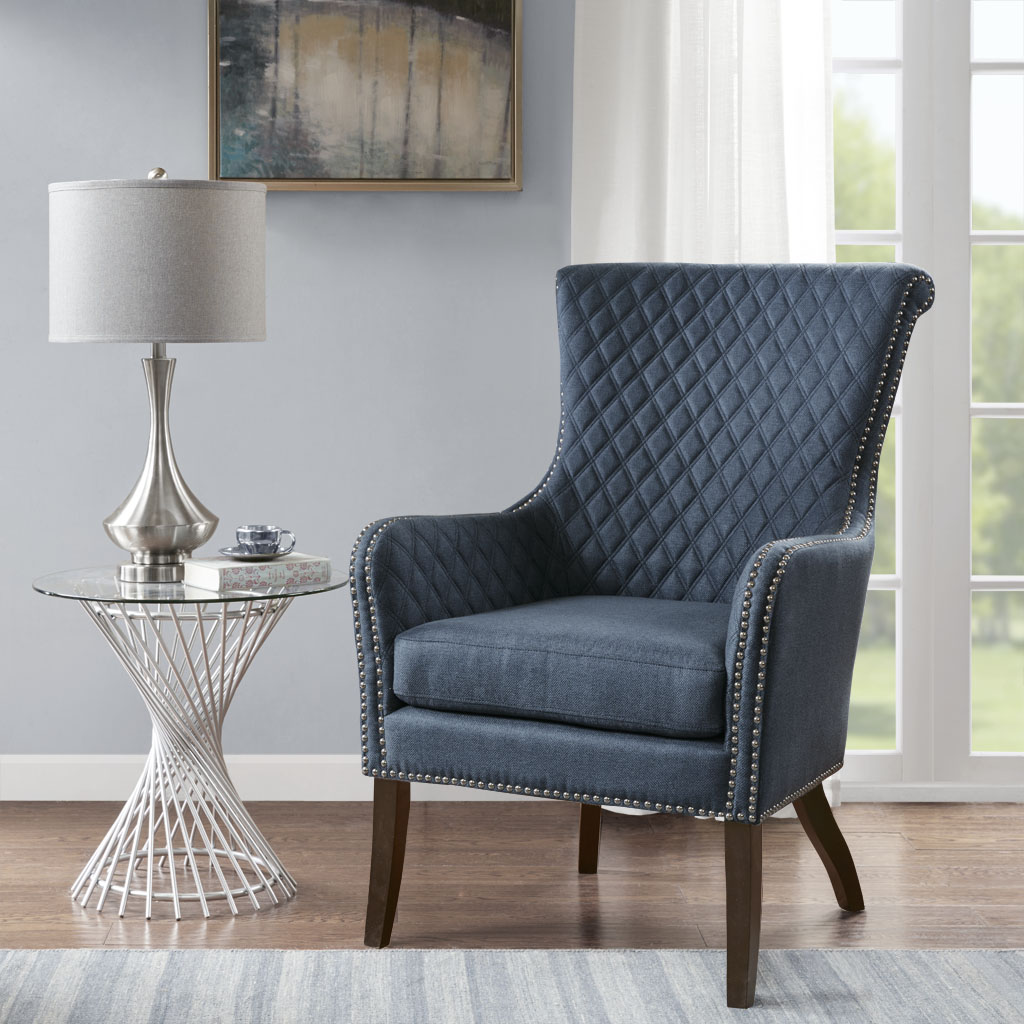 

Madison Park - Heston Accent Chair - Dark Blue - See below