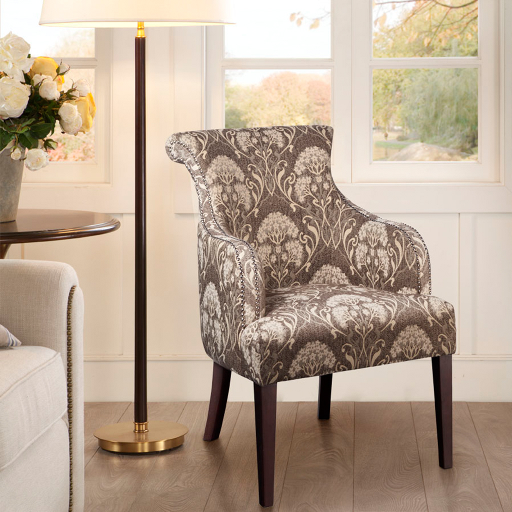 

Madison Park - Alexis Rollback Accent Chair - Taupe - See below