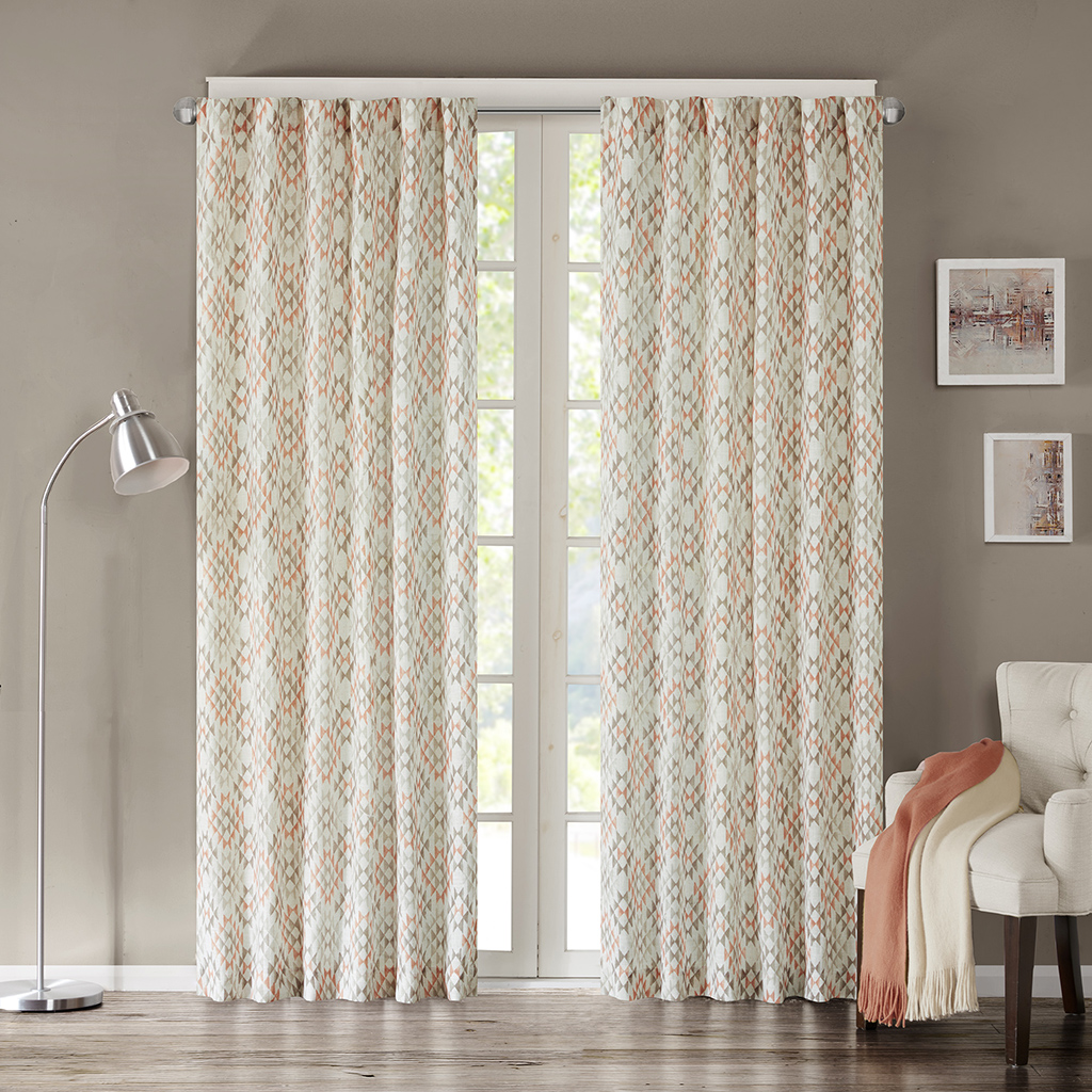 

INK+IVY - Tuscany Window Curtain - Coral - 95" Panel