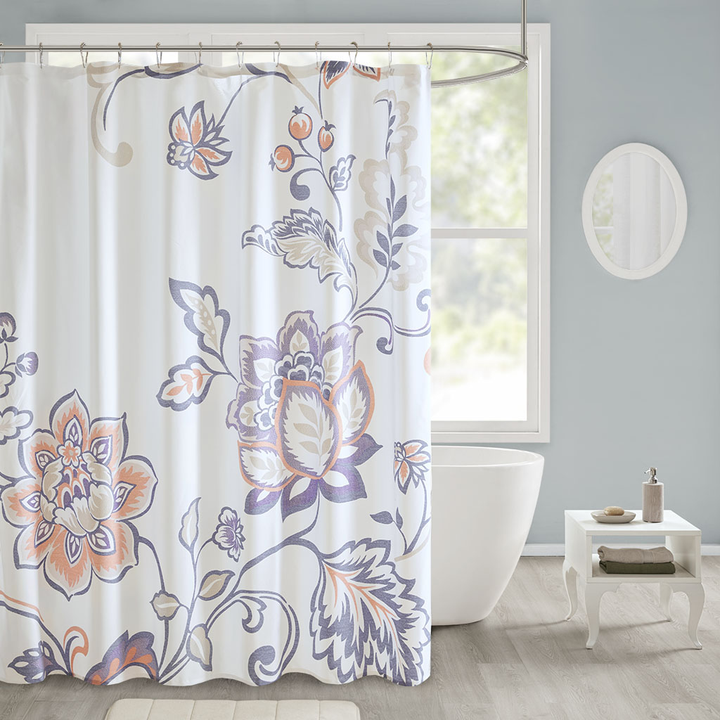 

510 Design - Elizabeth Printed Shower Curtain - Blush - 72x72