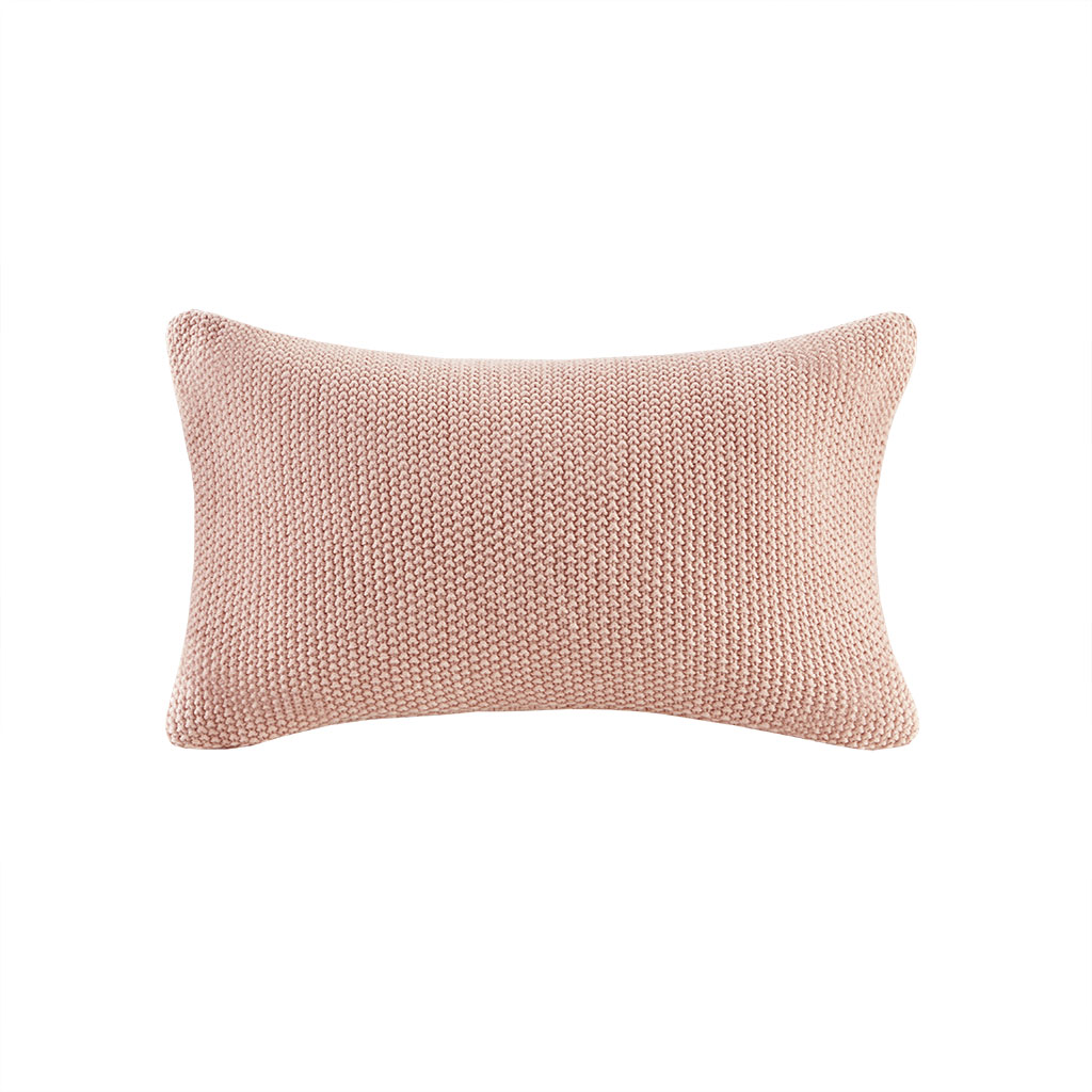 

INK+IVY - Bree Knit Oblong Pillow Cover - Coral - 12x20''
