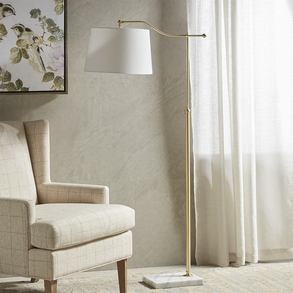 

Martha Stewart - Tarleton FLoor Lamp - Gold - See below