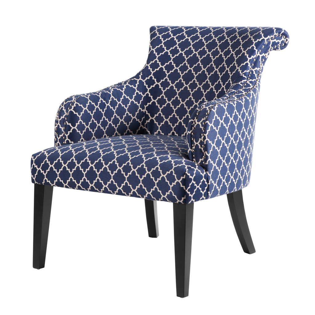 

Madison Park - Alexis Rollback Accent Chair - Navy - See below