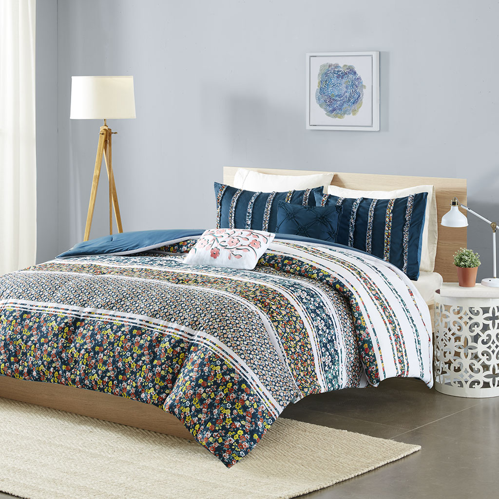 

Intelligent Design - Fleur Comforter Set - Teal - Twin/Twin XL