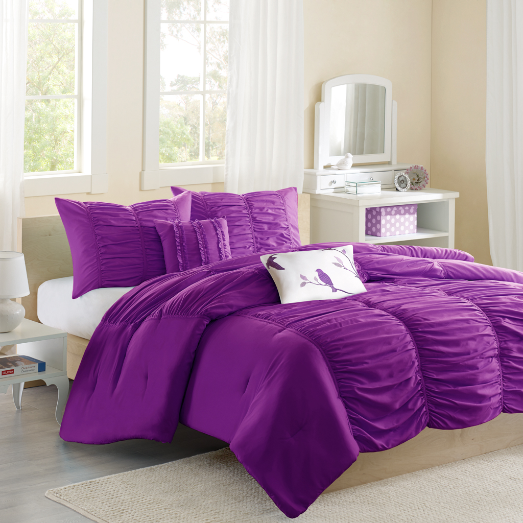 

Intelligent Design - Merrill Comforter Set - Purple - Full/Queen