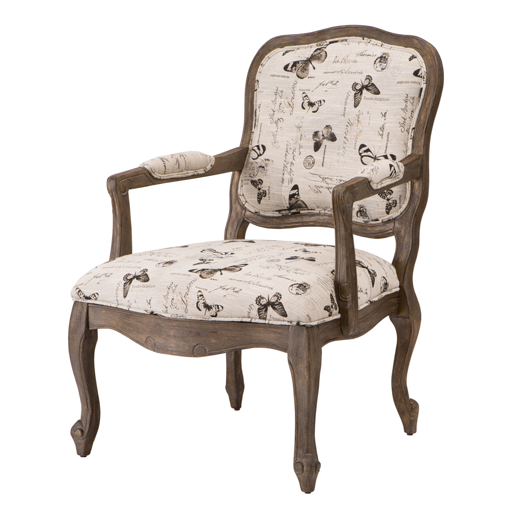 

Madison Park - Monroe Camel Back Exposed Wood Chair - Cream - See below