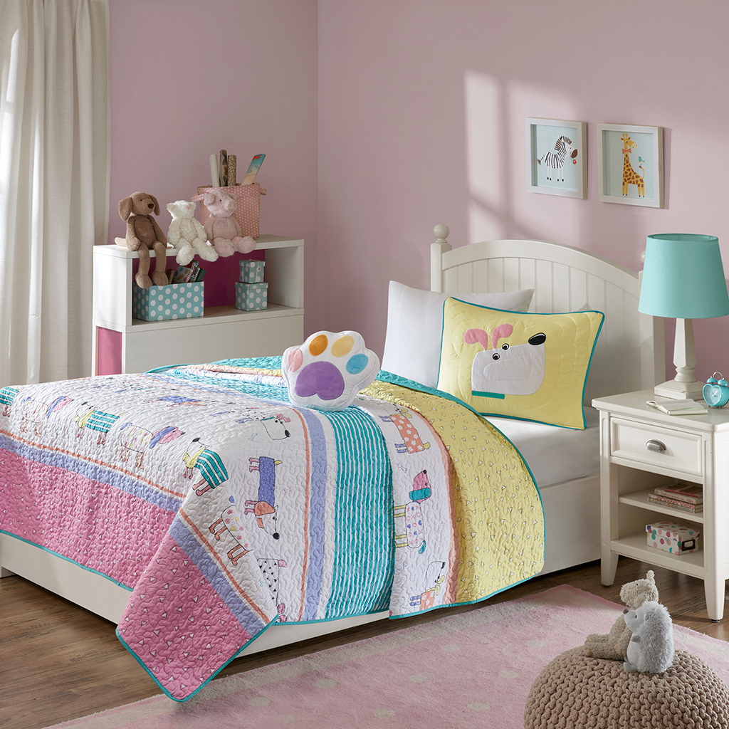 

Mi Zone Kids - Milo Reversible Coverlet Set - Multi - Full/Queen