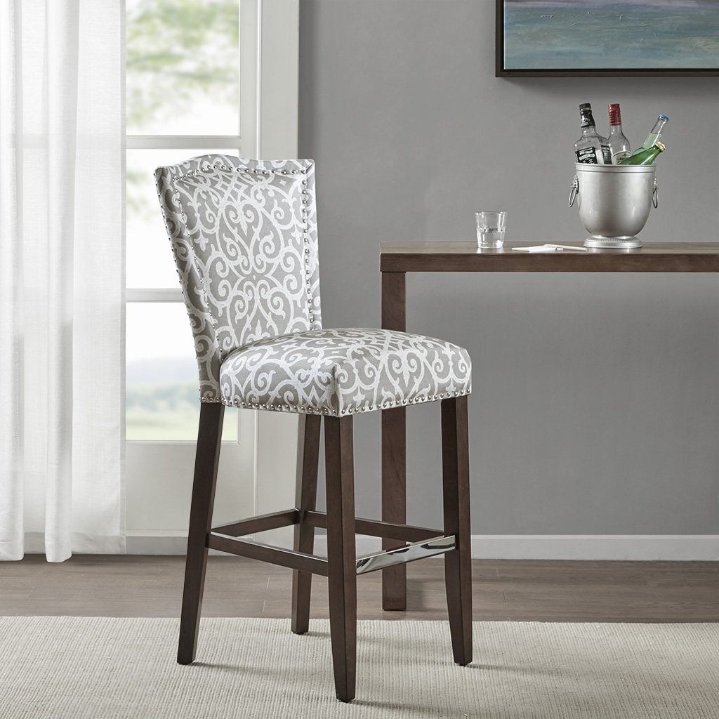 

Madison Park - Nate 30-Inch Bar Stool - Taupe - See below