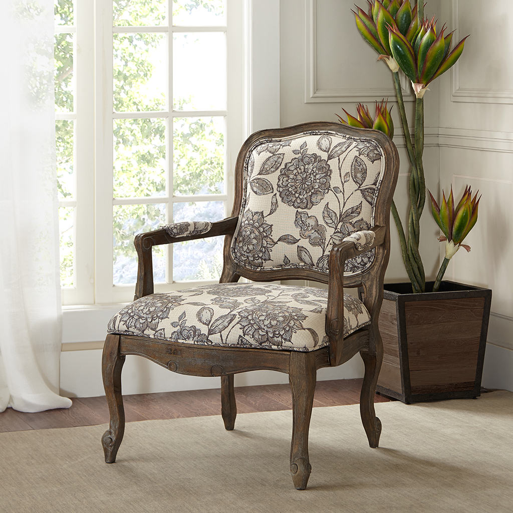 

Madison Park - Monroe Camel Back Exposed Wood Chair - Multi - See below