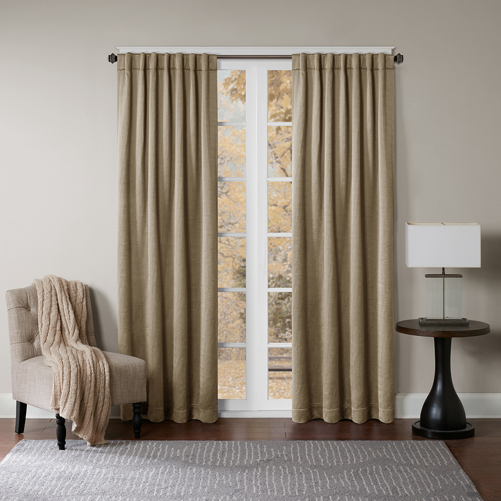 

Madison Park - Princeton Window Curtain Panel - Taupe - 50x63