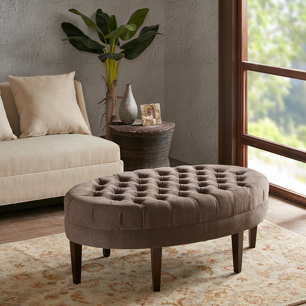

Madison Park - Martin Surfboard Tufted Ottoman - Brown - See below