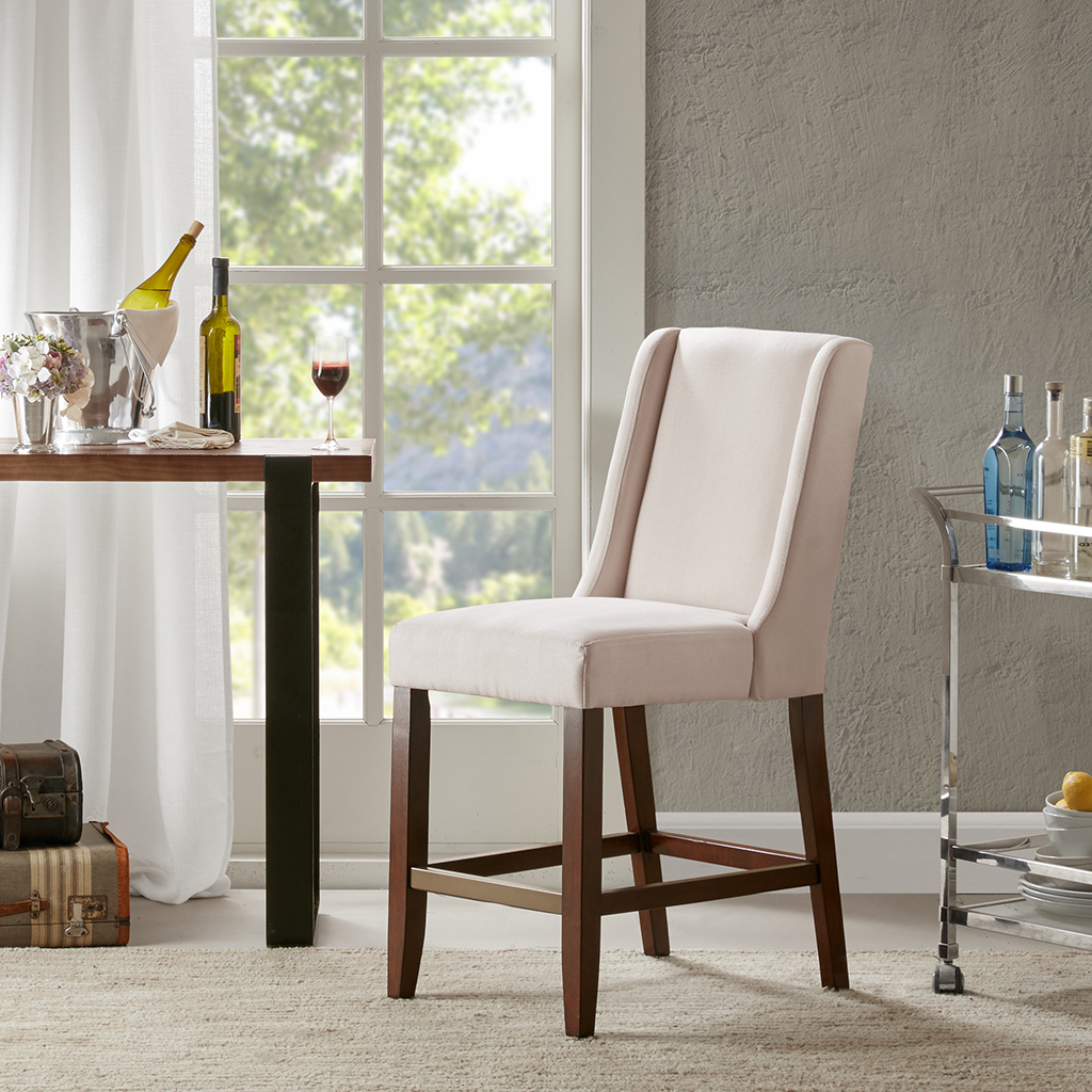 

Madison Park - Brody Wing Counter Stool - Cream - See below