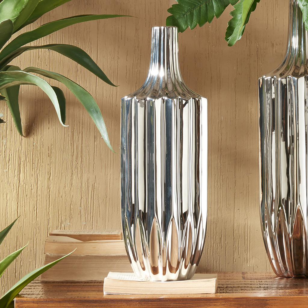 

INK+IVY - Bartlett Vase - Silver - Large