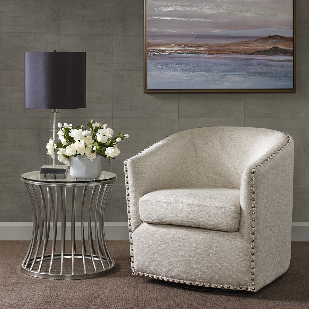 

Madison Park - Tyler Swivel Chair - Natural Multi - See below