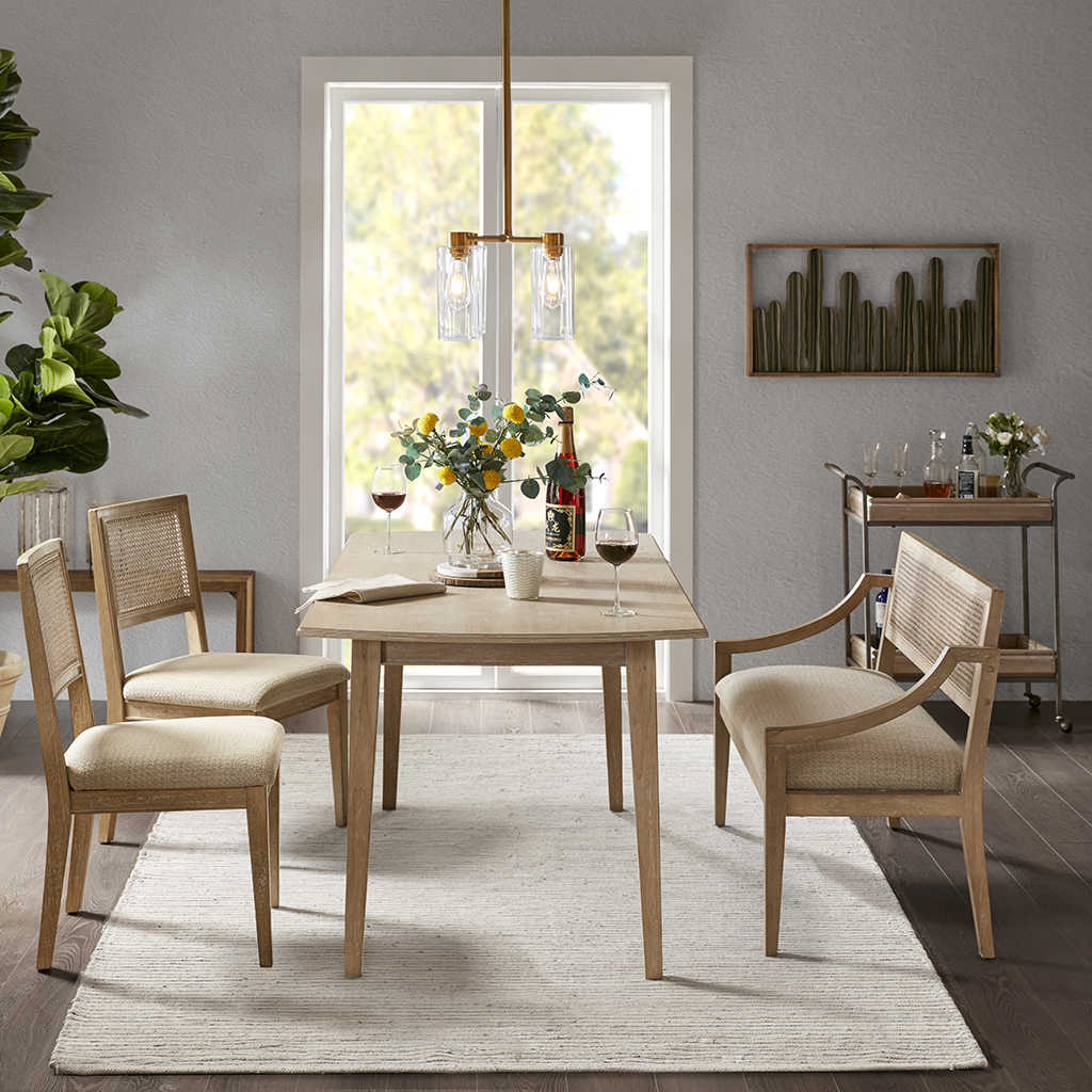 

INK+IVY - Kelly Rectangle Dining Table - Light Brown - See below