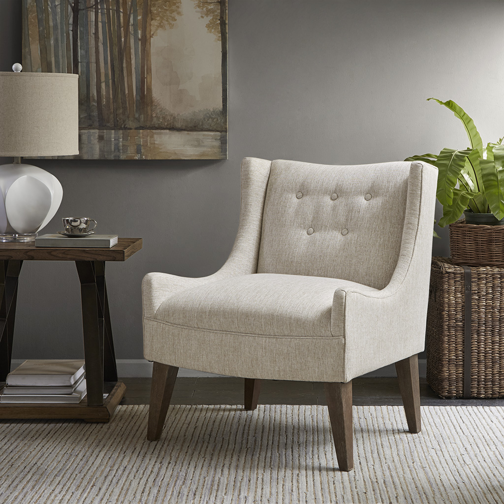 

Madison Park - Malabar Accent Chair - Cream - See below