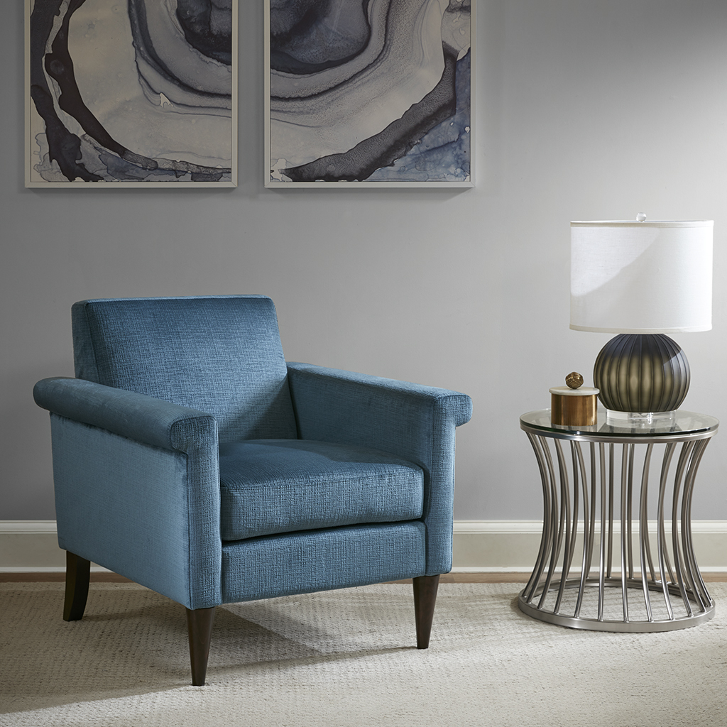 

Madison Park - Elena Accent Chair - Blue - See below