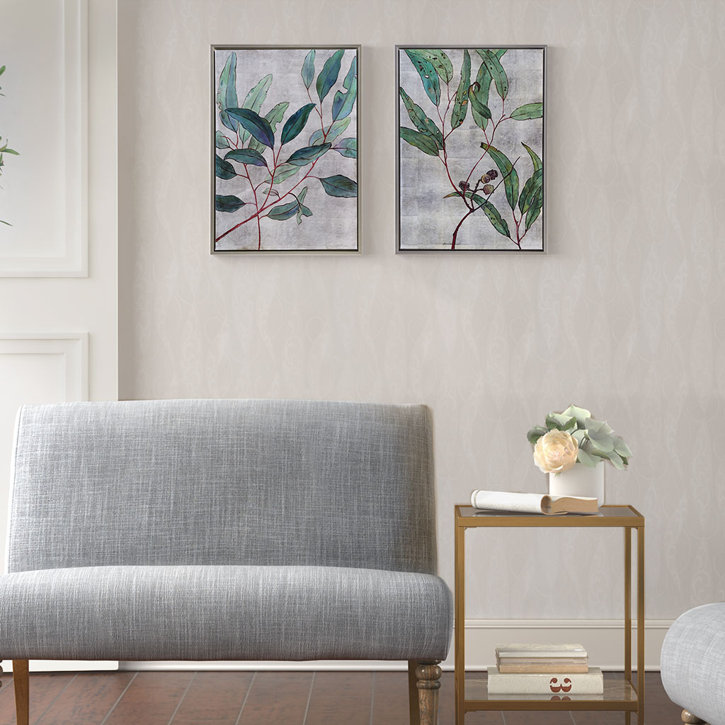

Martha Stewart - Eucalyptus Simplicity Set Framed Canvas 2 Piece Set - Multi - See below