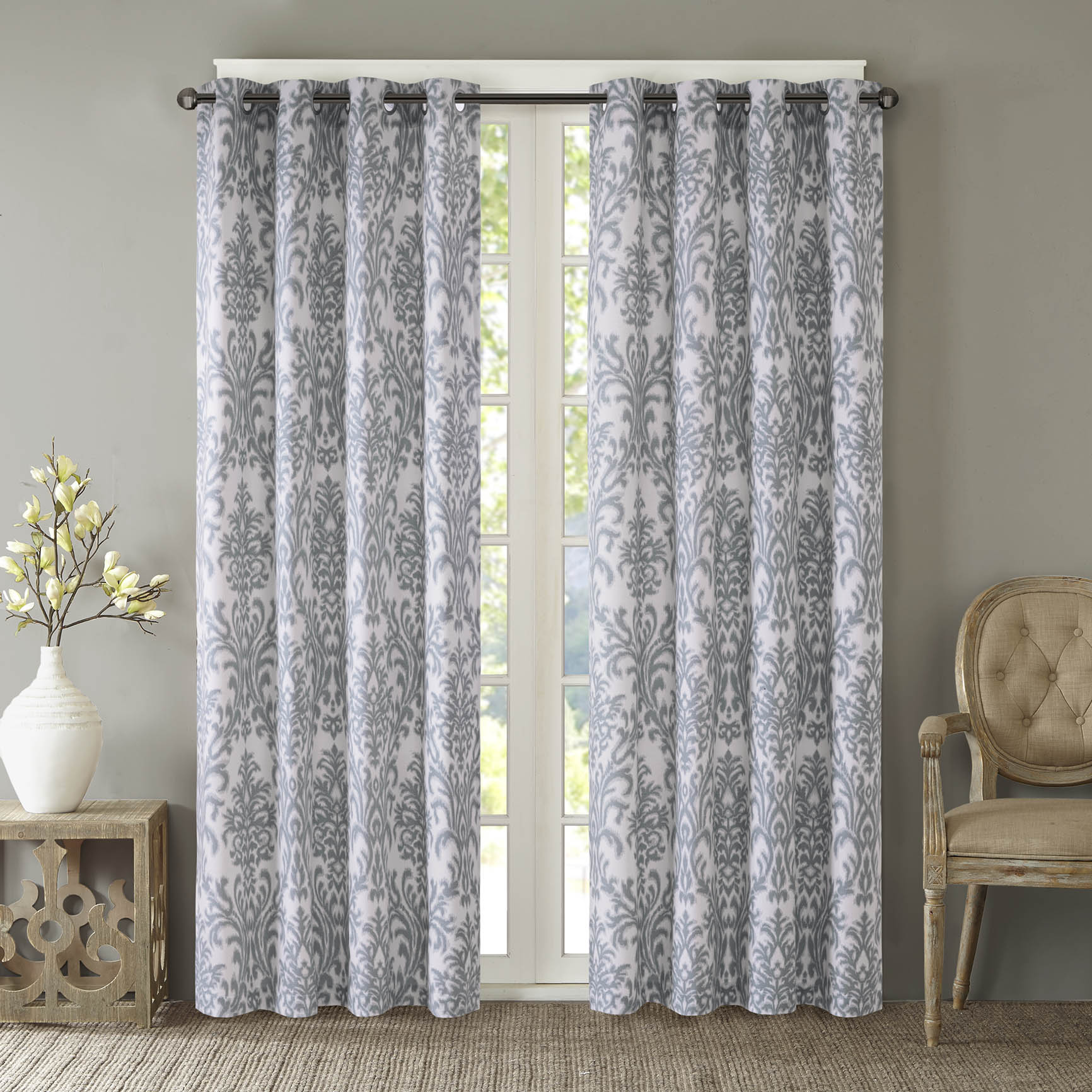 

Bombay - Cassia Window Curtain Pair - Teal - 108" Panel